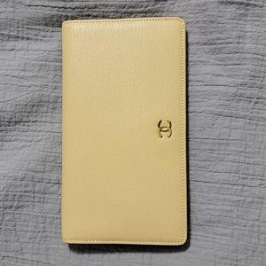 Chanel Beige Calf CC Long Wallet